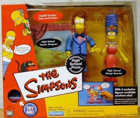 Marge & Homer. High School Prom: The Simpsons Interactive Play set.