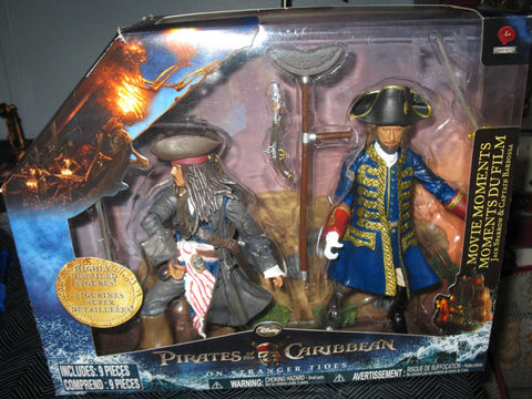Jack Sparrow y Capitan Barbossa : Piratas del Caribe - Figura de Acción año 2011