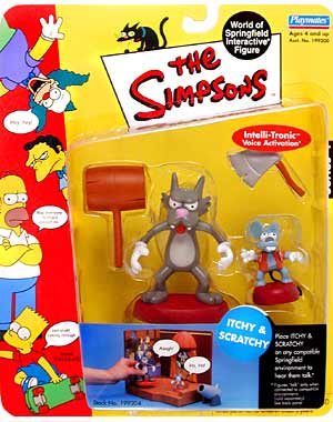 Playmates Los Simpson 2001 serie 4 figuras de acción serie Itchy & Scratchy