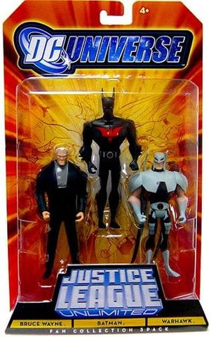 Justice League Unlimited JLU Fan Collection 3 Pack 4-1/2 Inch Tall Figure