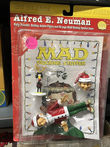 Figura de acción navideña de MAD Alfred E Neuman con adorno y edición navideña