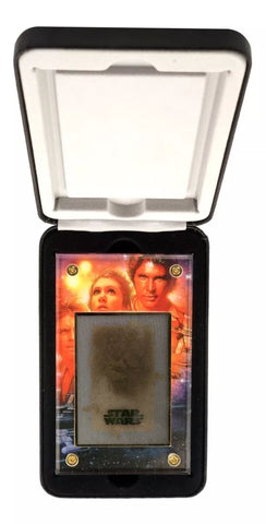 Tarjeta de colección de oro de 24 quilates de la trilogía de Star Wars