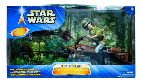 MINT Sealed Star Wars Princesa Leia en Speeder Bike Figura de acción de 12"
