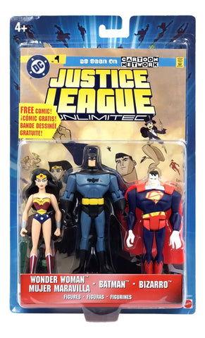 Dc Justice League Unlimited Wonder Woman Batman & Bizarro