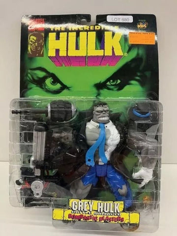 Toy Biz El increíble Hulk/Grey Hulk/Dañado en batalla/Bombastic Blasters '96