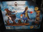 Jack Sparrow y Capitan Barbossa : Piratas del Caribe - Figura de Acción año 2011