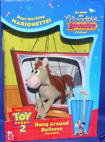 Marioneta de Disney Toy Story 2 Hang Around Bullseye, nueva, sellada de fábrica, 1999