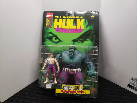 Incredible Savage Hulk With Bruce Banner And Transforming Action Figure