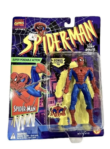 MARVEL COMICS SPIDER-MAN SERIE ANIMADA SUPER POSABLE 1994 FIGURA TOY BIZ