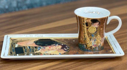 juego de café "The Kiss" Gustav Klimt