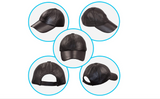 gorra de piel color negro