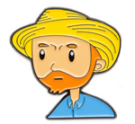 Pin - Autorretrato con sombrero de paja