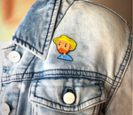 Pin - Autorretrato con sombrero de paja
