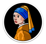 Sticker - Chica con arete de perla