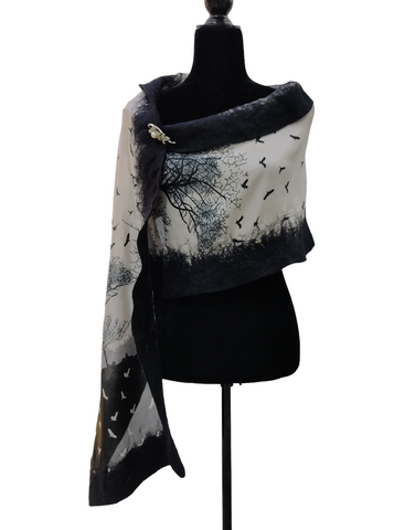 Pashmina Aves de Otoño